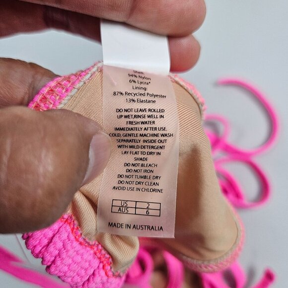 Gnash Swim Bikini Top Bottom Set Women Size 2 NWT Halter String Scoop Brief - Picture 6 of 12